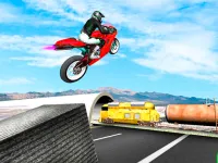Highway Traffic Bike Stunts image